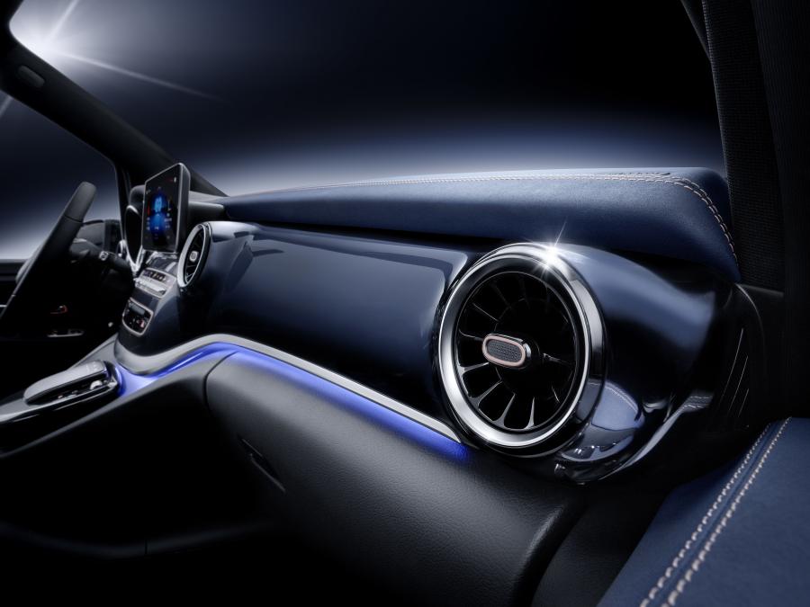 Детали интерьера Mercedes-Benz Concept EQV (W447) 2019 года  (фото 14 из 31)